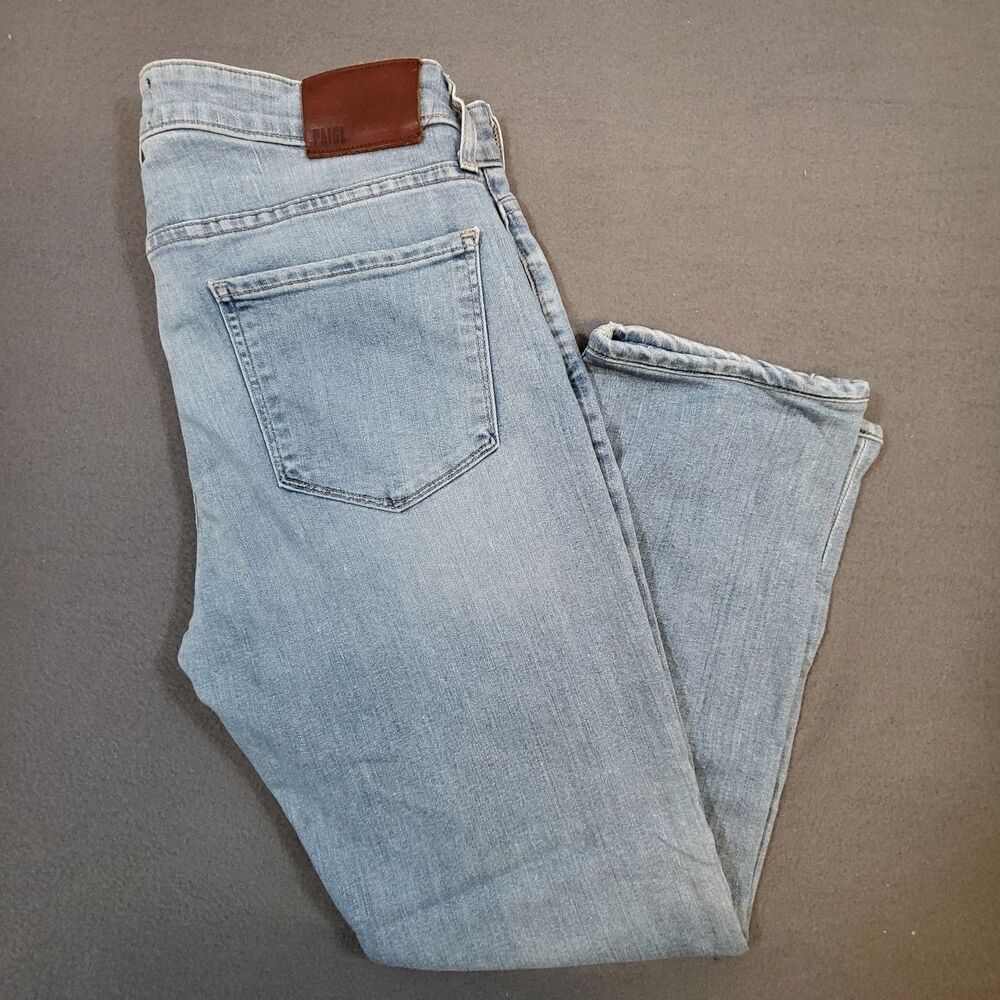 Paige Jeans Mens Size 33 Federal Straight Leg Blue Denim Stretch